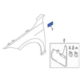 17a853688kjzq Volkswagen Oe Front Right Fender Emblem