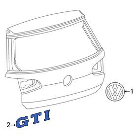 5g0853675q2zz Volkswagen Oe Rear Hatch Emblem