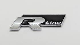 5k0853688afxc Vw R-line Badge Emblem Black Chrome Rline Cc Passat Touareg Beetle Golf Jetta