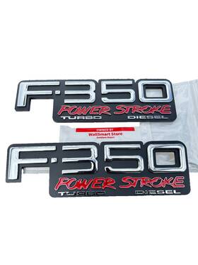 F5tz-16720-a Wallsmart Store Llc Compatible With 92-96 F-350 Power Stroke Turbo Diesel Nameplate Emblem Badge Set