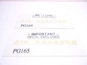 Pg165 Year One New Air Grabber Mopar Decal 1971 1972 B-body Road Runner Gtx Topside Pair