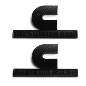 Yoaoo 602130896821 2pack Compatible With Cummins Turbo Emblem Badge 2500 3500 Matte Big A