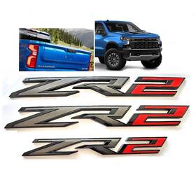 84865797 Yoaoo 3pack Oem Two Side Zr2 Emblems Badges Plus Rear Compatible With Silverado Co