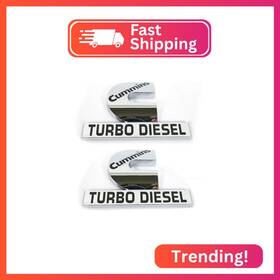 Cs0-2-turboch Yoaoo 2pack Compatible With Cummins Turbo Emblem Badge High Output 2500 3500 Emb