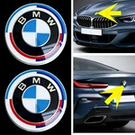 Set Bmw Emblems Hood Trunk Badge 82MM +74MM 50TH Anniversary. Fixed Price $17.99.