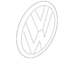 Genuine Volkswagen Nameplate 5NN-853-687-A-2ZZ. Fixed Price $38.50.