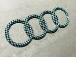 Audi Mint Green Houndstooth Trunk Emblem Oem Badge Rings Logo A3 A4 S4 178MM. Fixed Price $115.00.