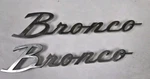 1966-77 Ford Bronco Scrip Fender Emblems Oem Fomoco C7TB-16098-B. Fixed Price $85.00.
