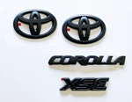 New Matte Black Overlay Emblem Fit 2020-2023 Toyota Corolla Xse PT948-02202-02. Fixed Price $45.95.