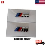 Bmw M-performance Fender Emblem Badge Chrome Silver (2 Pack)-new. Fixed Price $17.98.