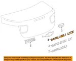 Gm Oem 10-16 Limited,malibu Trunk Lid Exterior Trim-nameplate 22842007. Fixed Price $71.32.