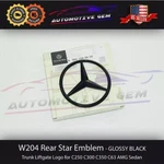 Gloss Black Star Trunk Emblem Rear Lid Badge For W204 Class Mercedes Sedan Amg. Fixed Price $21.95.