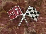 1965 1966 Chevrolet Corvette Front Cross Flags Emblem 3872929 Oem. Fixed Price $69.99.