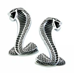 Ford Mustang 2007-2014 Cobra Snake Fender Badge By M-1447-C. Fixed Price $101.85.