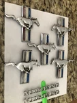 1964 65 Mustang "oem" Fender & Script Emblems (7)----GRAB Bag C4ZB-16C228 16C229. Fixed Price $74.90.