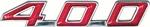 1967-69 Pontiac Firebird; "400" Rear Trunk Lid Emblem; With Hardware; Gm. Fixed Price $39.99.