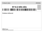 Genuine Bmw Emblem Adhered 51-14-2-694-404 New. Fixed Price $67.90.