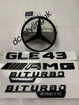 Gloss Black Rear Star & Badges Emblems For Mercedes GLE43 Amg 292 Coupe Only. Fixed Price $106.05.