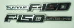 Ford F150 Platinum Fender Emblem Left Right Badge Logo Nameplate Set 2009-2014. Fixed Price $84.00.