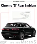 2015-2018 Porsche Macan "s" Rear Emblem Logo Chrome Finish 95B853675A. Fixed Price $53.65.