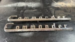 1955 Studebaker Commander Chrome Rear Fender Script Emblem Badge 308910W (pair). Fixed Price $45.00.