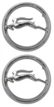1967 Chevy Impala Rear Quarter Panel Deer Chrome Circle Emblems Pair. Fixed Price $75.95.