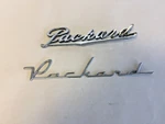 2 Packard Emblems, 1953 & 1955-1956, Script And Dash, Nice Condition. Fixed Price $55.00.