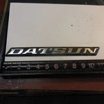 Datsun 620 Pickup Emblem Badge Side Front Fender Replacement Part 63806 B5501. Fixed Price $45.00.