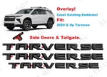 Overlay 3PCS Matte Black Doors Rear Traverse Emblems Letters 2024+. Fixed Price $56.70.