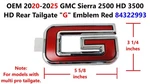 Oem 2020-2025 Gmc Sierra 2500 Hd 3500 Rear Tailgate Emblem Red 84322993. Fixed Price $20.00.