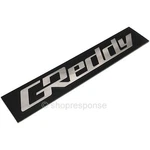 Greddy Logo Intake Manifold Plenum Emblem Badge Metal Black Silver 18000202. Fixed Price $34.99.