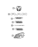 Genuine Mopar Ram 1500 Nameplate Left 68633327AA. Fixed Price $47.09.