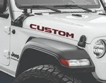 Fits Jeep Hood Decals Custom Made Rubicon Style Font / Wrangler Tj Jk Xj Yj Cj. Fixed Price $38.99.