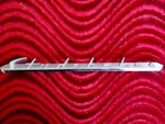 Rare Chrome Studebaker Paint Line Script Emblem 1953-1954 Model 298675. Fixed Price $53.00.