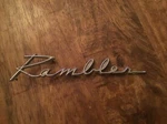 Used Rare Amc 3458138 Rambler Chrome Trunk Emblem Script. Fixed Price $65.00.