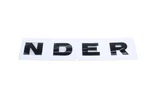 LR059131- Genuine Defender Front Bonnet Lettering "nder" Black. Fixed Price $114.91.