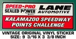 Lane Automotive Kalamazoo Speedway - Vintage Original Vinyl Decal Sticker. Fixed Price $10.21.