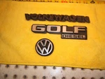 Vw 1986 Golf Diesel Rear Deck Hatch Silver / Black Plastic Oem Set Of 3 Emblem. Fixed Price $75.44.