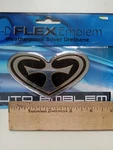 3-D Flex Weatherproof Silver Urethane Auto Emblem(faith & Devotion) New. Fixed Price $10.00.