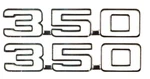 Oer "350" Zinc Die-cast Front Fender Emblem Set 1970-1974 Chevy Ii Nova Models. Fixed Price $61.98.