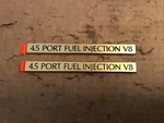 1989-93 Cadillac 4.5 Port Fuel Injection V8 Emblems Nos Pair Gold. Fixed Price $44.99.