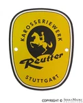Porsche Reutter Stuttgart Coach Builder Badge 64472300400. Fixed Price $30.46.