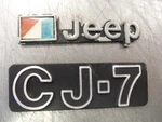 Oem Jeep CJ7 And Amc Flag Emblems Kit 1976-1986 Used. Fixed Price $85.00.