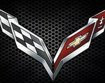 New Corvette C7 Stingray Gm Front Crossed Flags Emblem Black Carbon. Fixed Price $31.47.