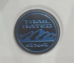 Jeep Emblem Grey And Blue Trail Rated Badge New Oem Mopar 68526220AA. Fixed Price $79.60.