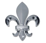 New Fleur-de-lis Chrome Metal Auto Emblem.. Fixed Price $13.95.