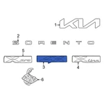 Kia 86316P2700 Rear Hatch Emblem. Fixed Price $49.56.