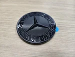 57MM Fit For Mercedes Amg Hood Emblem Matte Black Front Flat Laurel Wreath Badge. Fixed Price $12.90.