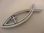 Fish Car Trunk Chrome Abs Emblem Religious Christian Symbol. Fixed Price $13.99.