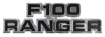 1977-79 Ford F-100 Truck; Cowl Side Emblem; "F100 Ranger". Fixed Price $39.99.